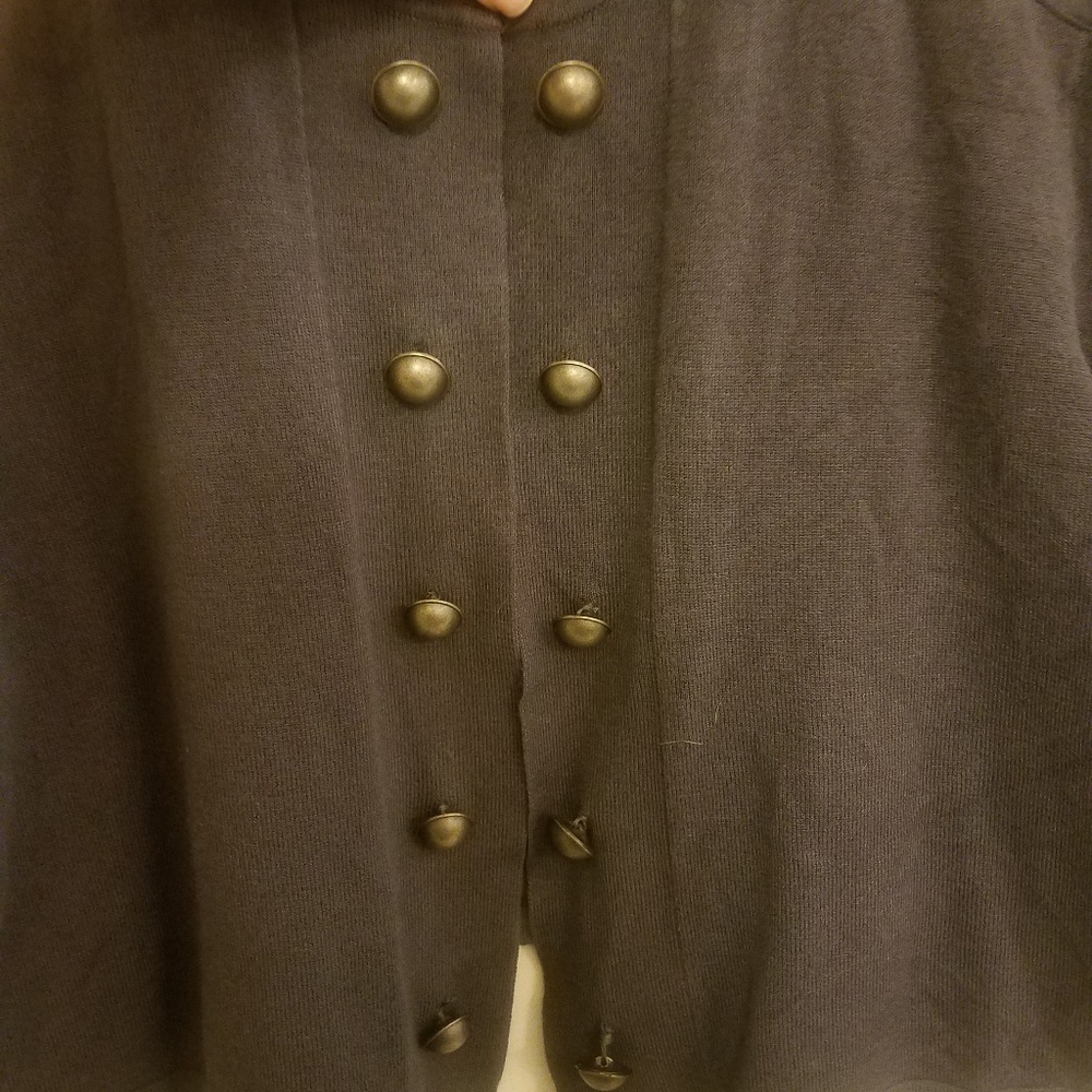 Torrid military crop sweater.